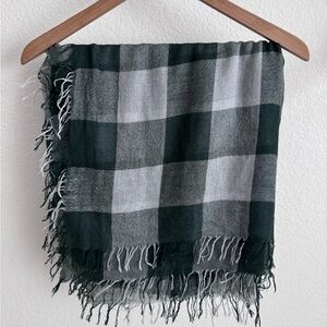 Chan Luu silk and cashmere scarf gingham scarf. Lightweight and designer.
